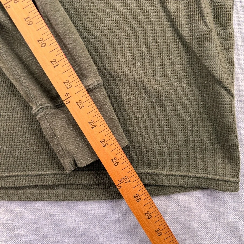 Polo Ralph Lauren Waffle Knit‎ Thermal Long Sleeve Shirt Mens Medium Olive Green